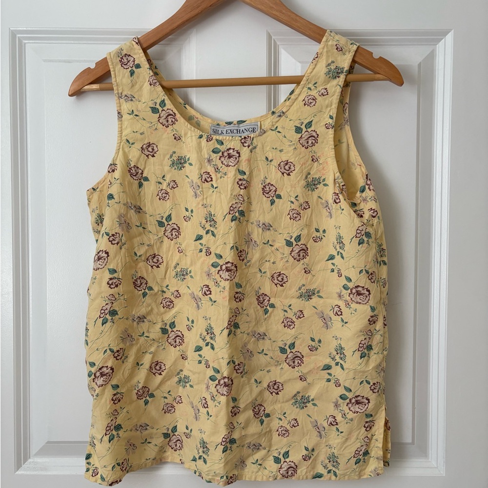Silk exchange vintage 100% silk tank
